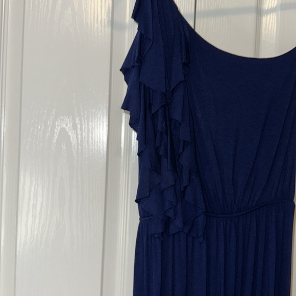 Gilli One Shoulder Navy Blue Maxi Dress Size Small - Picture 3 of 10